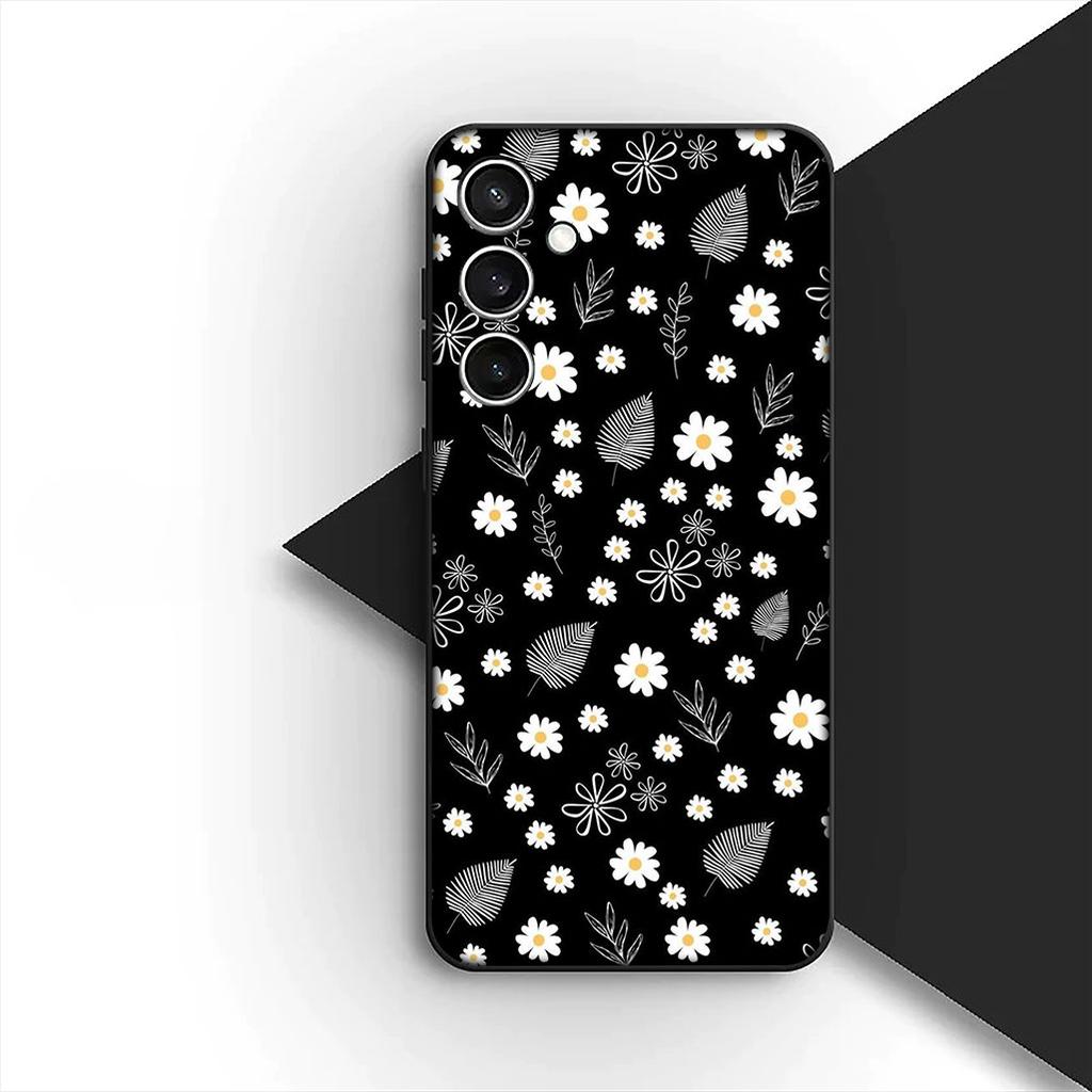 Cover for Samsung Galaxy S24 S25 S23 FE Ultra Plus S7 Edge S25+ S23+ A56 5G Casing Phone Case Bloom Fresh Little Daisy Flower