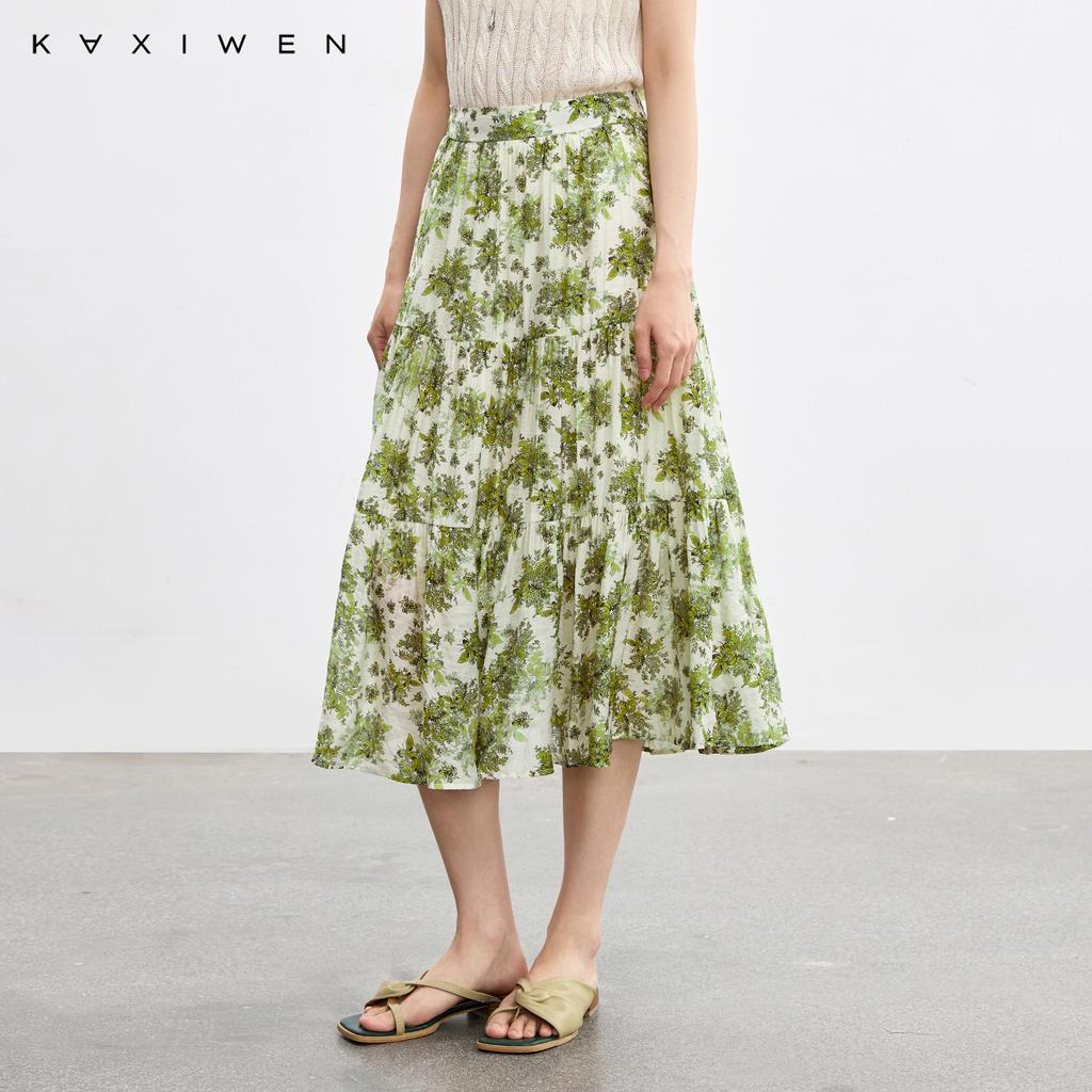 French Romantic Flower Vacation Half Skirt