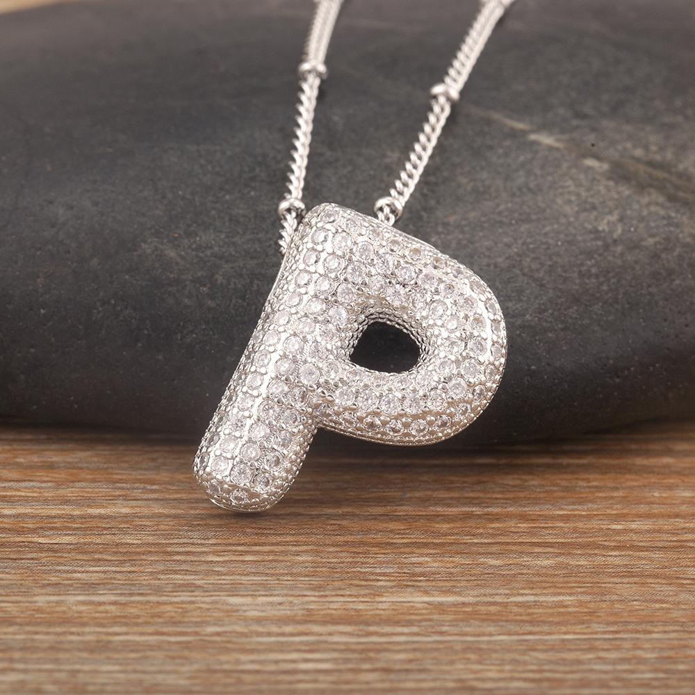 Nidin Горячая Распродажа Паве Кристалл Циркон Буквы от A до Z Подвеска Ожерелье Мужские и Женские Парные Инициалы Имен Алфавит Ювелирные Изделия Прекрасный Подарок