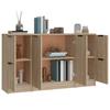 Sideboards 3 pcs Sonoma Oak Wood Based Material