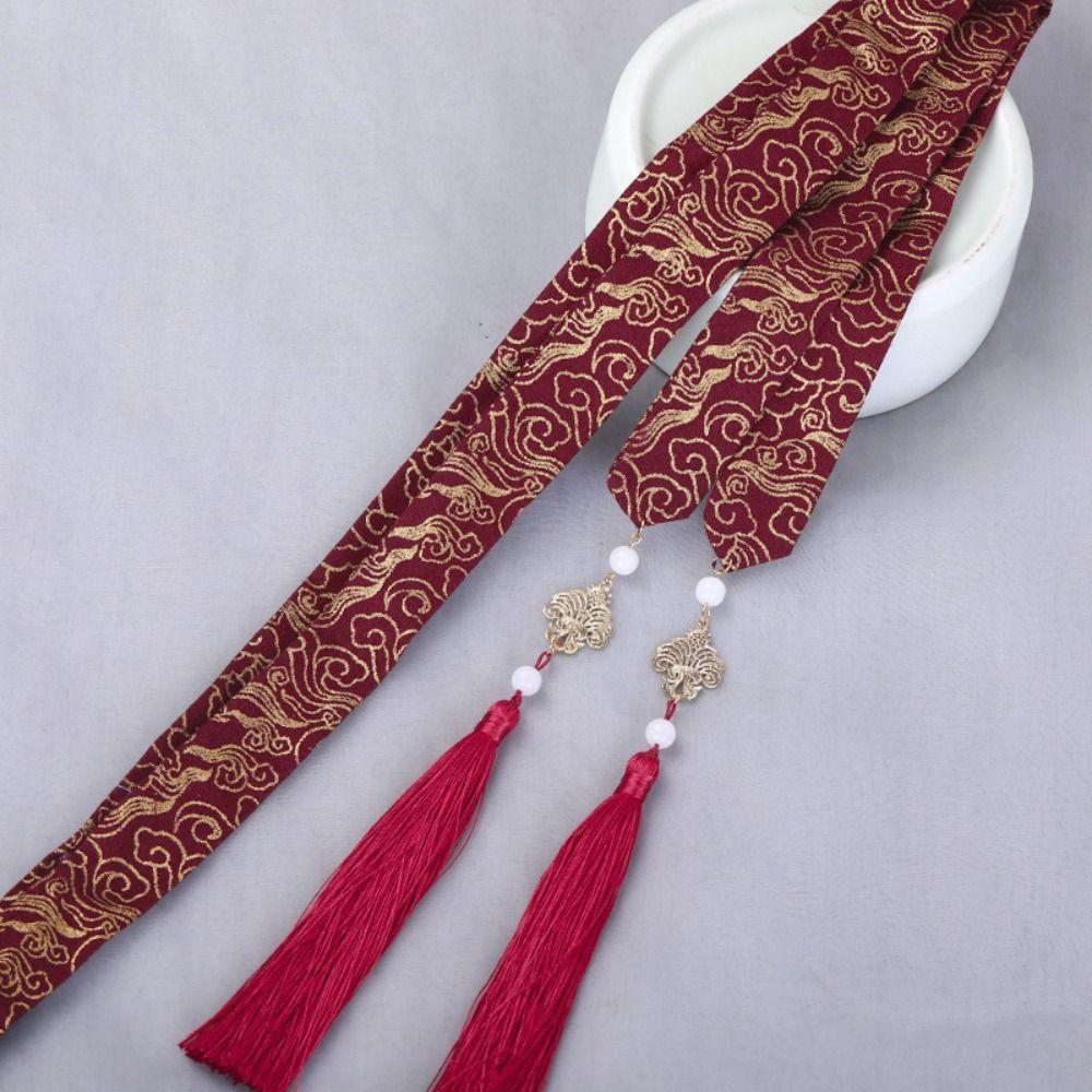 Dragon Hanfu Hair Accessories Embroidery Bow Ribbon Headwear Chinese Style Hair Band Girl/Women