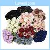 Vibrant 12-head Artificial Rose Bouquet Smooth Silk Flowers For Elegant Wedding Decor