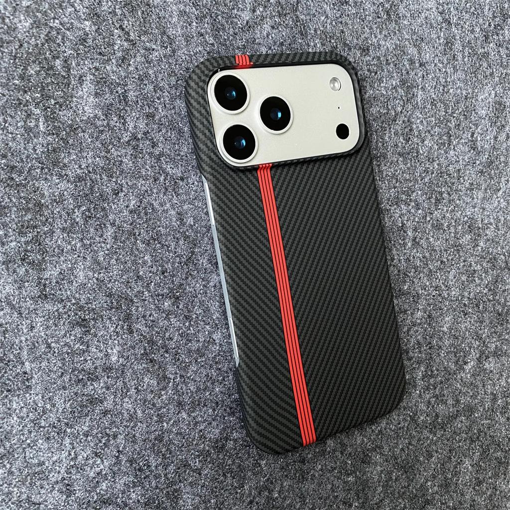 Деловой кейс для телефона с кевларовой полосой для iPhone 17 16 15 14 13 12 11 Air Pro Max X XS XR XSMax 7 8 Plus Глянцевая пленка Жесткий чехол из поликарбоната