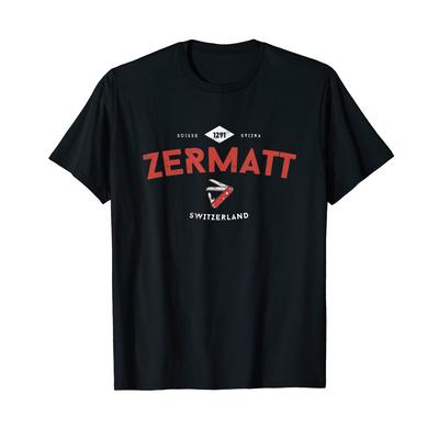 Футболка с изображением швейцарского армейского ножа Matterhorn Zermatt Swiss Holiday