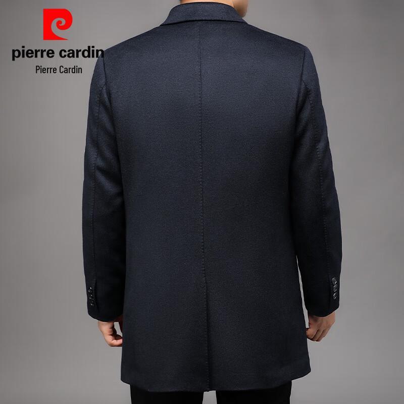 Мужское полупальто Pierre Cardin средней длины из смесовой шерсти и кашемира на подкладке из пуха