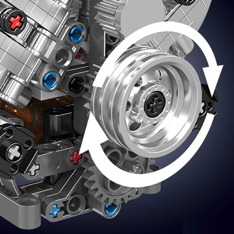487 шт. Наборы строительных блоков двигателя V8 Lsx454, Технические, Имитированные, Мелкодетальные, Сборные кирпичики, Модель, Игрушки, Подарки на праздник