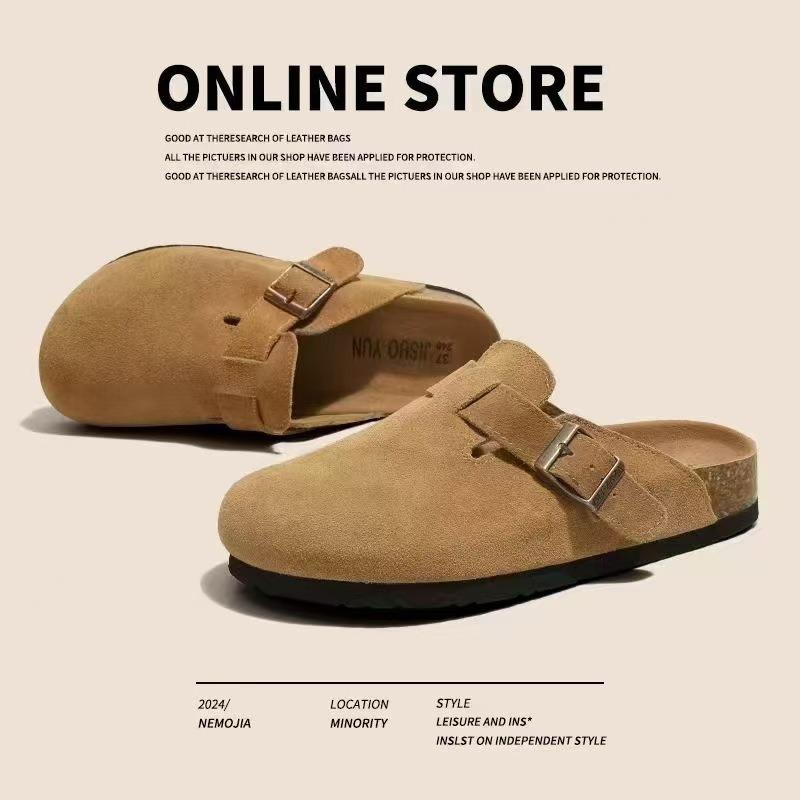 Новые женские осенне-зимние модные платформенные Birkenstocks повседневные полуботинки-тапочки модные универсальные и прочные