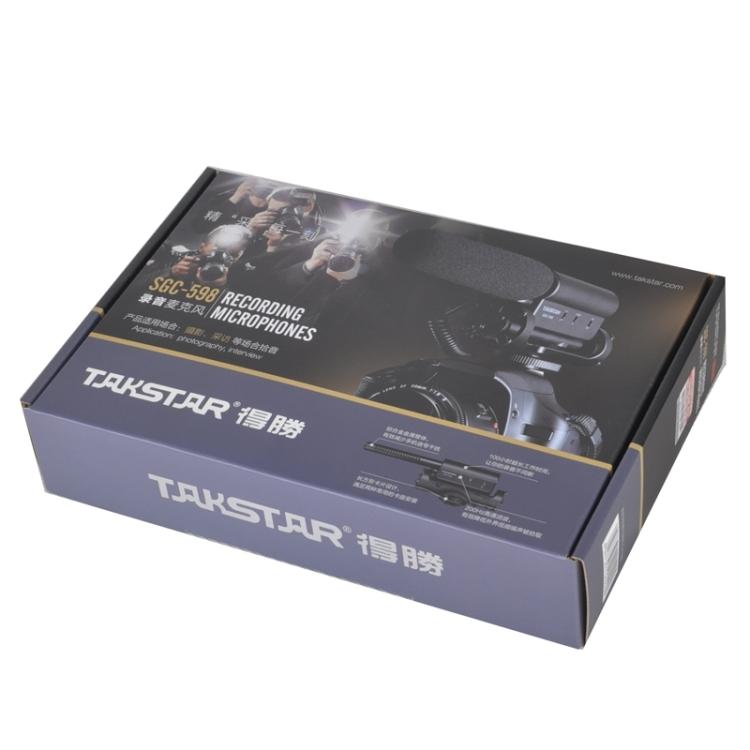 TAKSTAR SGC-598 Профессиональный микрофон, предназначенный для фотосъемки и интервью, для DSLR и DV видеокамер