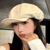 Однотонные береты Хлопковые береты для девочек Harajuku Кепка с козырьком для женщин Девушка