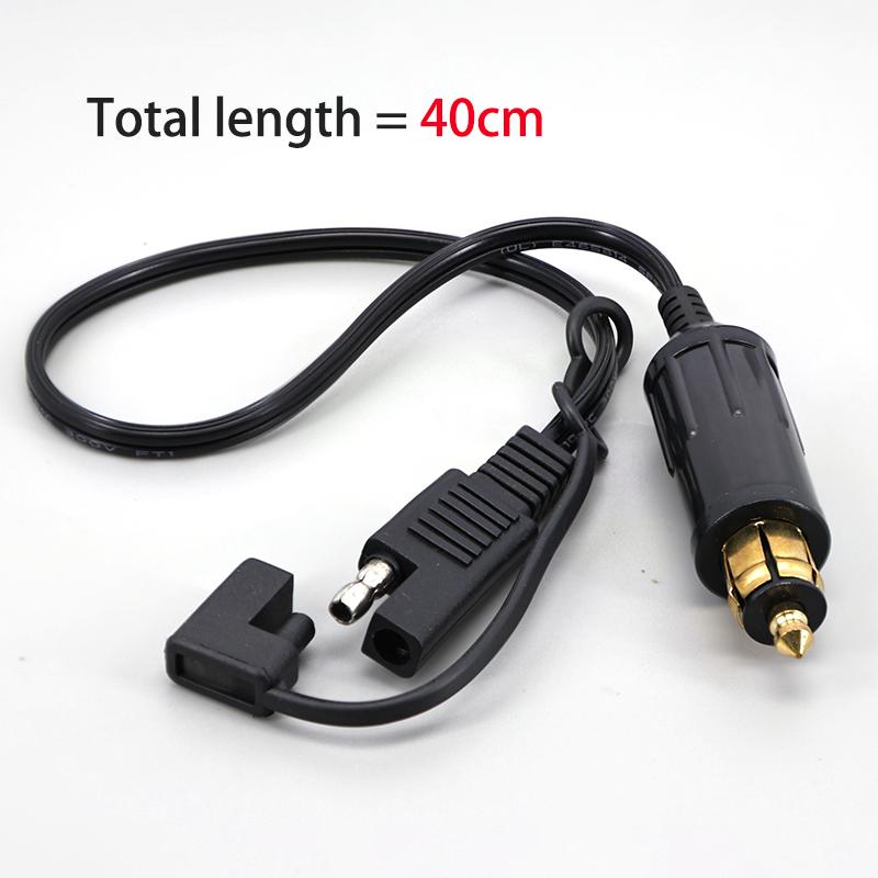 DIN Powerlet Plug to SAE Battery Adapter Connector Cable for Motorcycle with SAE To SAE Adapter