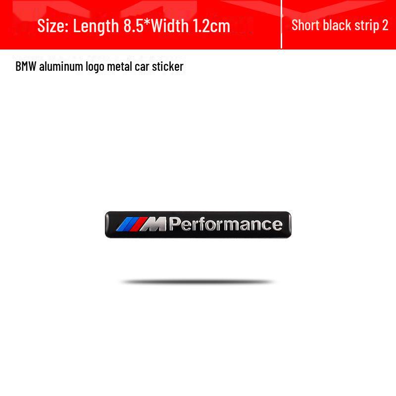 BMW M Performance Metal Logo Stickers: Aluminum Nameplate and Fender Decals