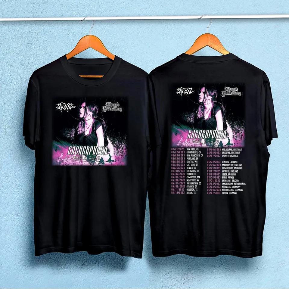 Винтажная мужская и женская хлопковая футболка Maggie Lindemann SUCKERPUNCH Tour VA244