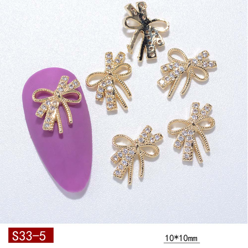 Crystal Charms Nail Art Jewelry Pendant Chain Butterfly Nail Rhinestones Nail Art Decorations