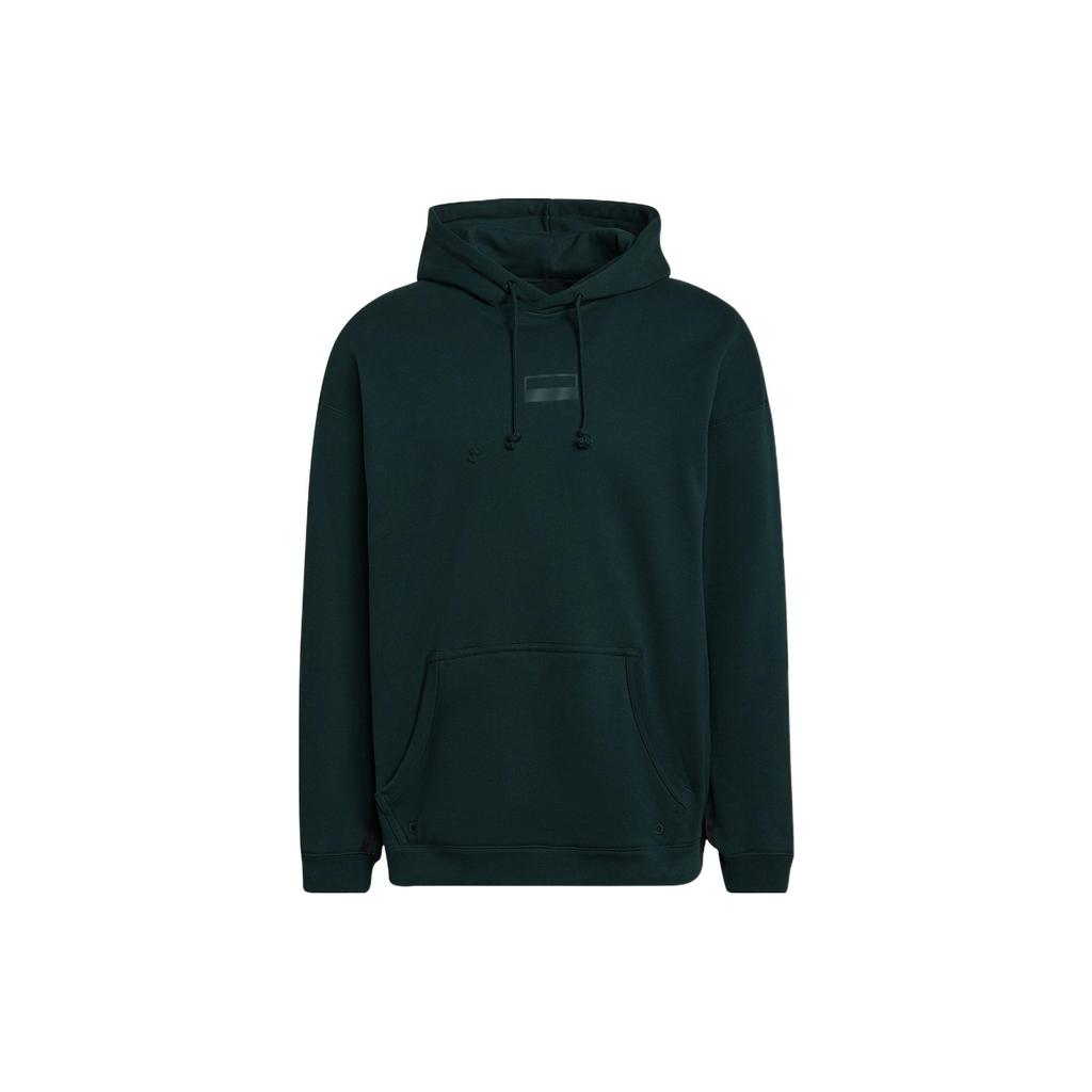 Adidas Originals R.Y.V. Logo Hoodie Solid Color Kangaroo Pocket Pullover Men Hoodies Green H11484
