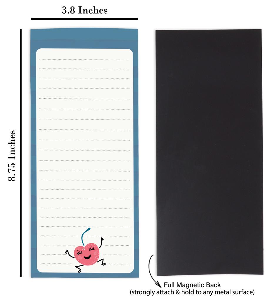 Inkdotpot Упаковка из 6 забавных магнитных списков для сухого стирания на холодильнике, протирание без пятен, быстрые заметки, доска для покупок и список продуктов на холодильник
