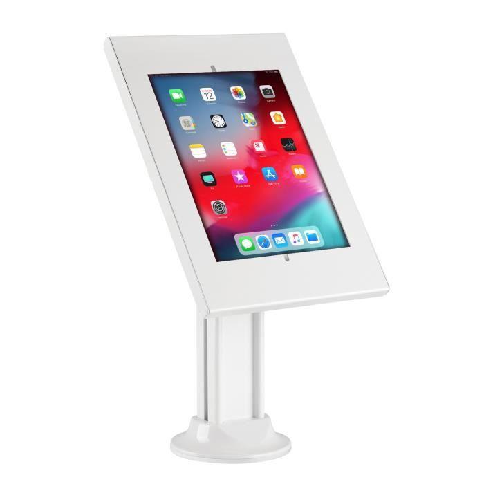 Support de tablette antivol compatible avec 9.7"/10.2", ipad, 10.5", ipad air/ipad pro, 10.1", samsung galaxy, tab a (2019) (blanc)