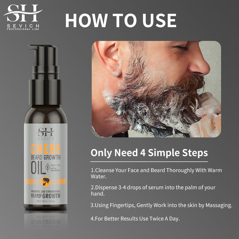 2023 Масло для роста бороды Chebe для мужчин, быстрое эффективное средство для роста бороды, необходимое средство для лечения выпадения волос, Sevich, уход за бородой, 30 мл