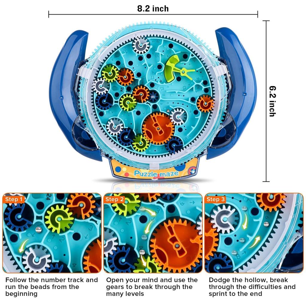 MagicBeans 3D Maze Ball Magic Cube 3D Labyrinth Ball 3D Puzzle Game Cube Puzzle for Kids, Solo Play, Elementary School Students, Develops Balance and