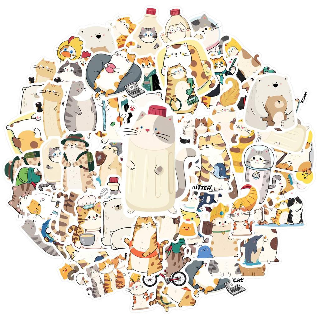 35pcs-100pcs Playful Humor Stickers Whimsical Daily Life  Stickers  Stickers For DIY Phone Laptop Scrapbook Bike