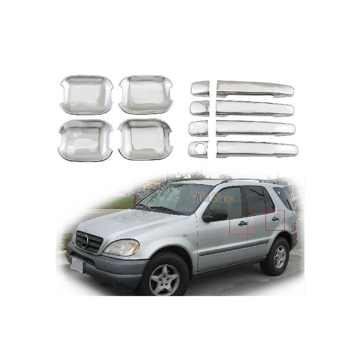 Для Mercedes Benz ML300 W163 W202 W208 W210 1998 - 2005 Хромированные Модифицированные Автомобильные Аксессуары Накладка на Чашу Дверной Ручки Отделка Паста Стиль