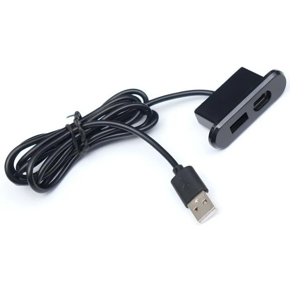1 USB-A и 1 Type-C Встраиваемая настольная USB-розетка Мини-компактная розетка с удлинителем 1,2 м Встраиваемые розетки Для использования в помещении