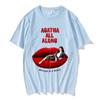 Agatha All Along T-Shirt Cotton Graphic Tees Revenge Is A Witch New Design Tshirts Oversized Red Lips Graphic Printing Clothing