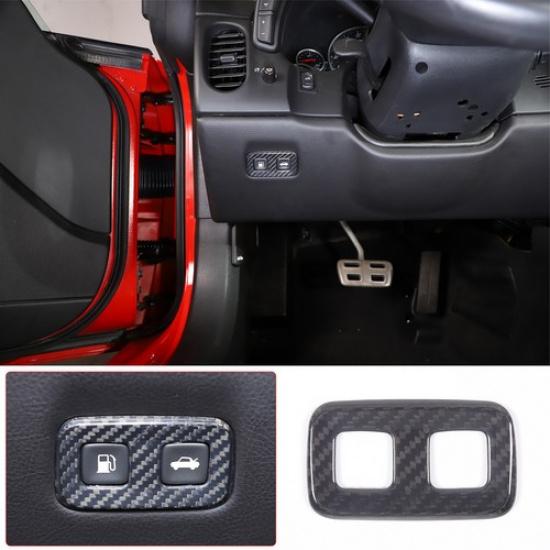 Real Carbon Fiber Fuel Switch Button Trim Frame For Corvette C6 2005-2013