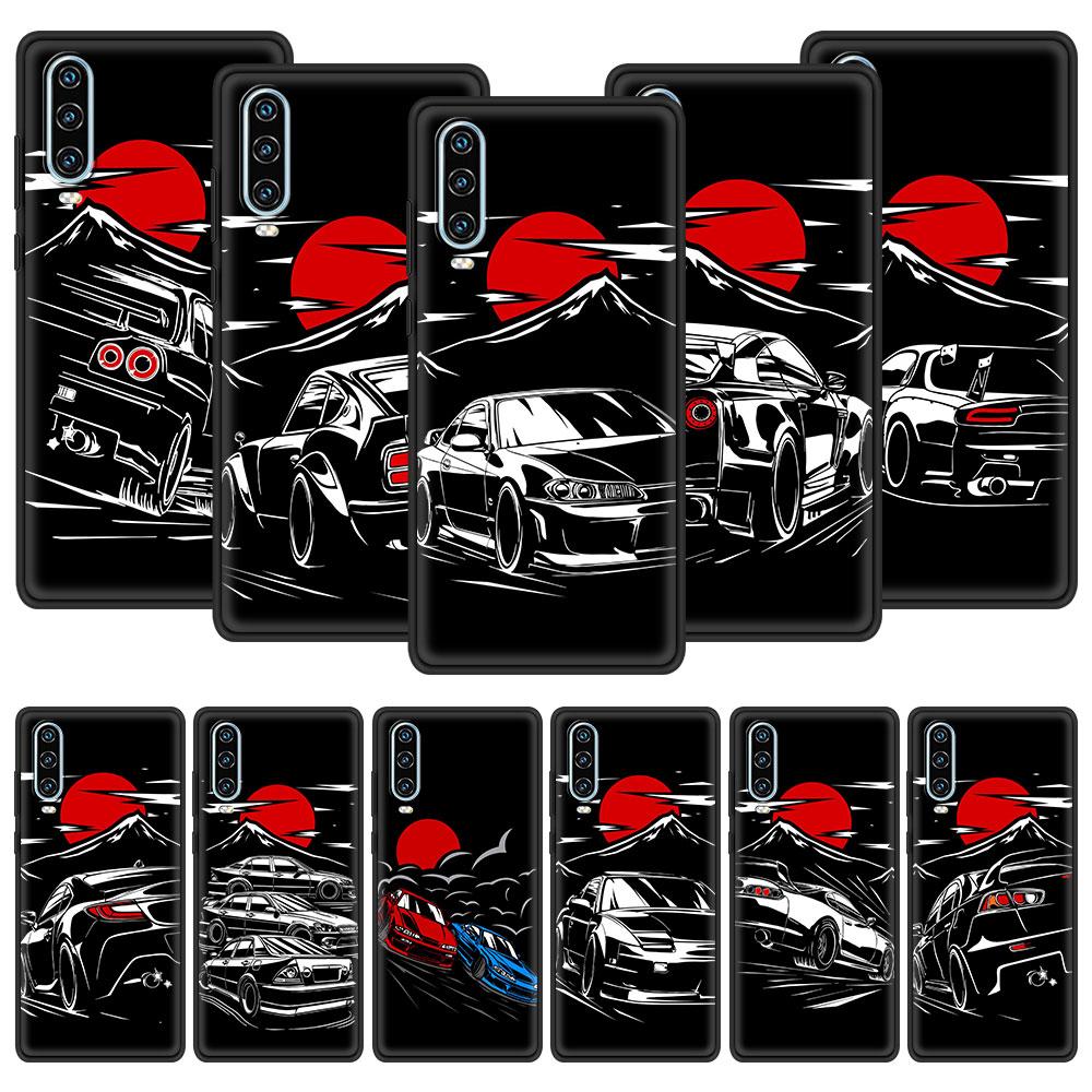 Япония JDM спортивные автомобили мужской чехол для телефона для Huawei P30 Lite P50 Pro P20 P40 Lite EP Smart Z 2021 Y6 Y7 Y9 2019 Y6p Y9s чехол