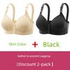 New Large Size Front-Clasp Vest-Style Bra, Wireless, Thin, with Lift and Support, for Middle-Aged Moms, Beautiful Back Design