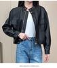 Autumn/Winter Women's Leather Jacket – Short, Loose, Slimming, and Versatile Fashionable Coat