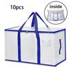 4/8/10 упаковок очень больших сумок для переезда с ручками для переноски на молнии, прочные сумки для хранения, коробки для переезда для экономии места