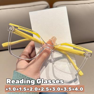 Ретро Персонализированные Очки для Чтения Кошачий Глаз Модные Женские Праздничные Декоративные Очки с Диоптриями Защитные Очки от Синего Света