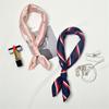 Summer Small Vintage Women Hair Tie Band Square Scarf Silk Feel Satin Head Neck