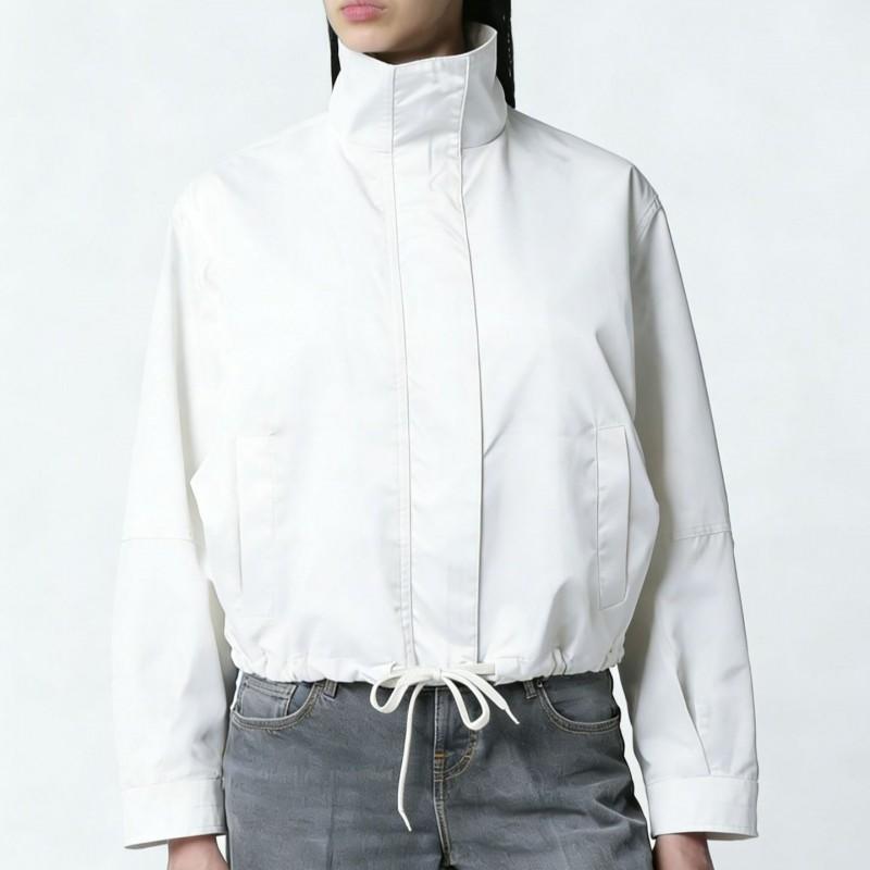 Womens Stand Collar Windbreaker Jacket Lightweight Outdoor Hiking Coat