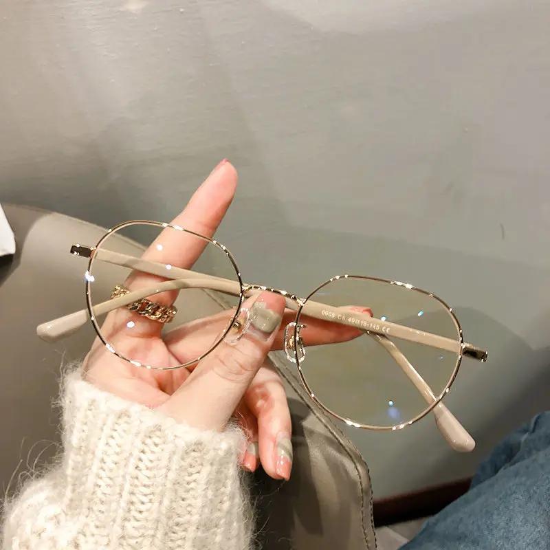 2026 New Fashionable HD Luxury Women's Myopia Glasses Ultra Light Neutral High Quality Polygonal Anti Blue Light Glasses