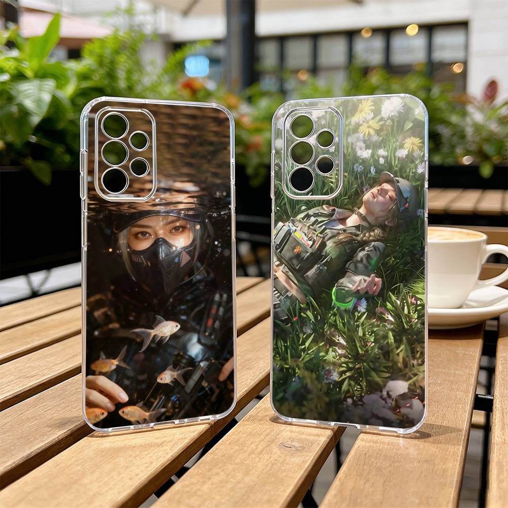GAME D-delta force Phone Case Transparent Silicone Soft For Samsung S25,S24,S21,S22,S23,S30,Ultra,S20,Plus,Fe