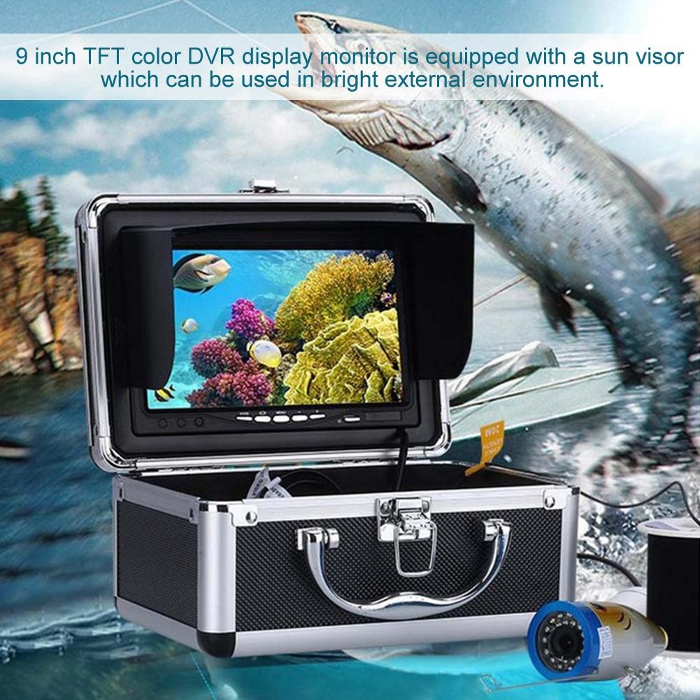 7-дюймовый 30M инфракрасный рыбопоисковый эхолот 1000 TVL Подводный DVR камера рыболовный монитор