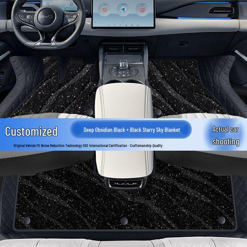 Комплект ковриков в салон и багажник для автомобиля BYD Seal 06Dmi - Дизайн «Звездное небо»