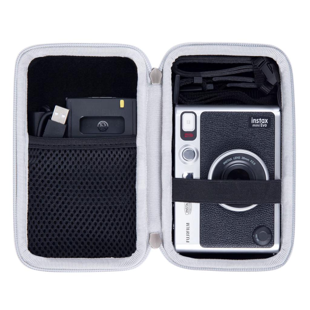 Чехол Khanka для гибридной мгновенной камеры FUJIFILM Instax Evo (Instax Mini Evo INS MINI EVO ЧЕРНЫЙ) (Черный кейс-органайзер из ЭВА)