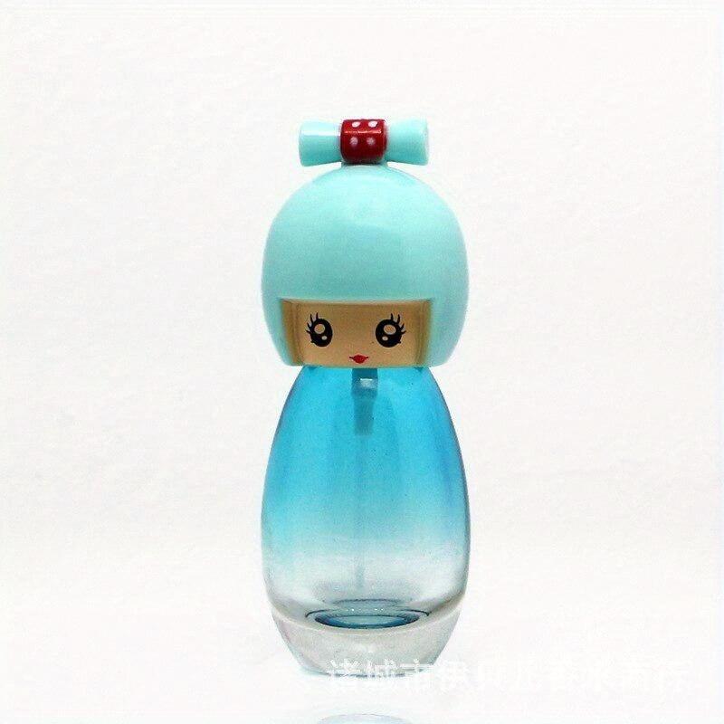 20 мл Милая японская кукла в кимоно Форма Стеклянный флакон-распылитель для духов Многоразовый распылитель Женский дорожный флакон для духов Цветной.
