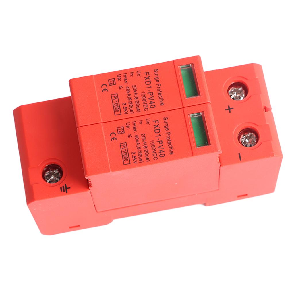 Устройство защиты от импульсных перенапряжений 2P Фотоэлектрический Ограничитель перенапряжений постоянного тока DC1000V 40 кА для электроники