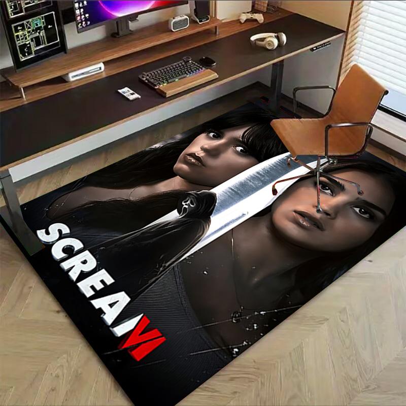 Scream Horror Returns Carpet For Playroom Bedroom Living Room Sofa Home Decorkids Game Area Rug Nonslip Floor Mat