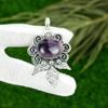 Sisters Day Sale 925 Sterling Silver Oval Star Amethyst Gemstone Pendant Jewelry