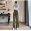 Женские весенние и осенние свободные и тонкие прямые спортивные широкие брюки с завязками для мытья полов