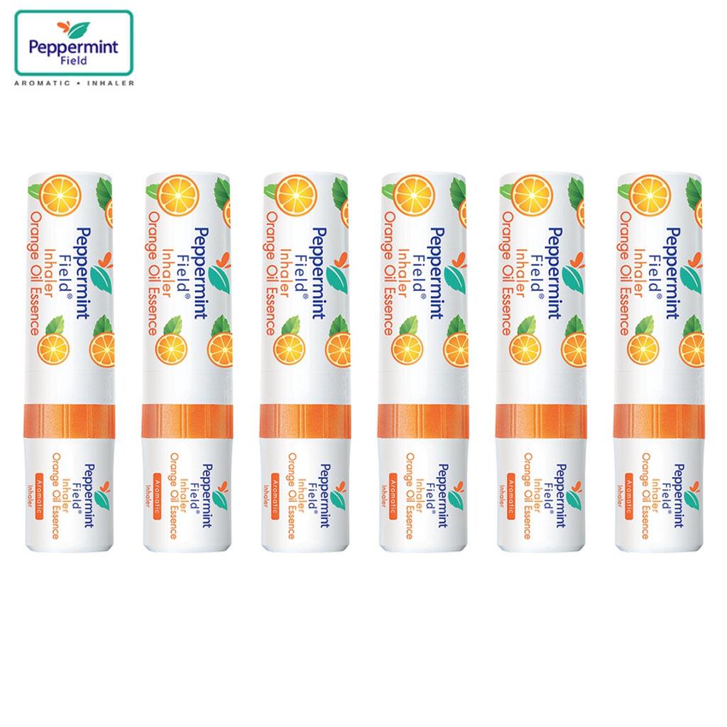 Peppermint Field Ингалятор Апельсиновое масло, Ингалятор назальный, Снимает заложенность носа при простуде, 2 мл 1 шт / 6 шт