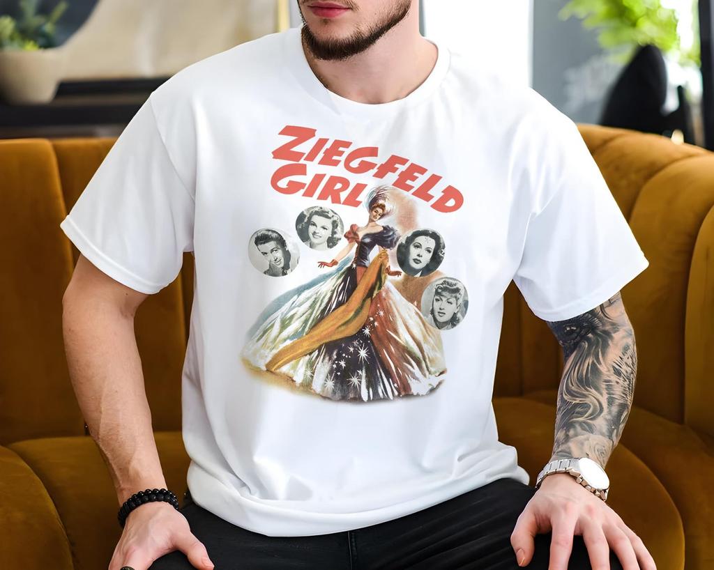 Ziegfeld Girl V1 Natural T Shirt movie poster retro vintage Cotton Men's Women's gift present