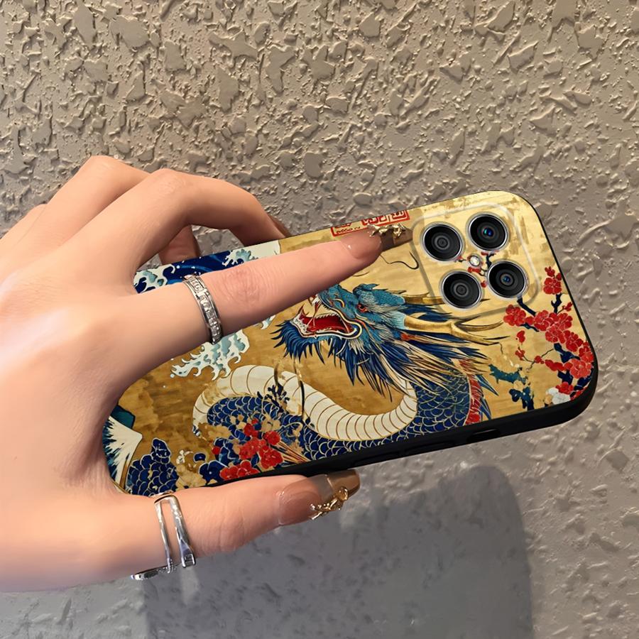 Мультяшный Ретро Чехол с Драконом для Honor 90 Magic5Lite X9a 200 400 Lite X5b X7 70 X6 8X X8 Funda Чехол для Телефона