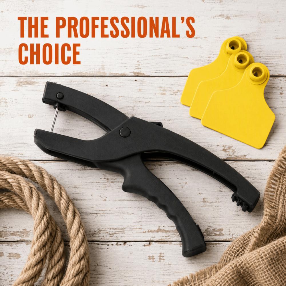 Black Ear Tag Applicator Plier Lightweight Ear Tag Puncher Animal Marking Tool Farm Grouping
