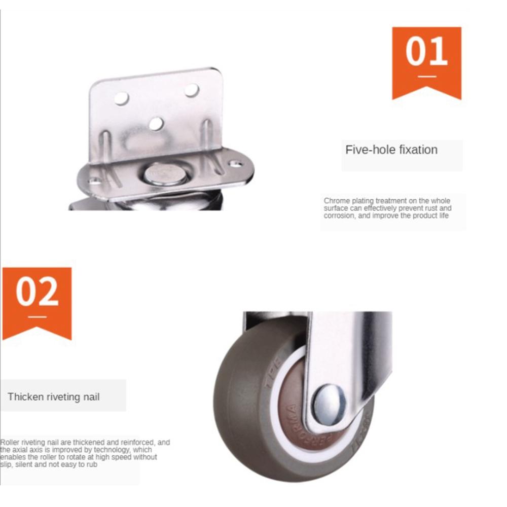 Roller for Trolley Household Accessory Baby Crib Furniture Casters Wheels Bed Wheels Swivel Caster