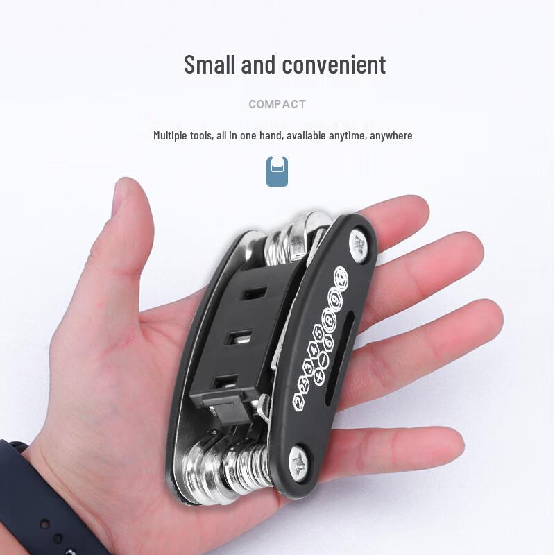 Lishi Multifunctional Foldable Bike Repair Tool Kit